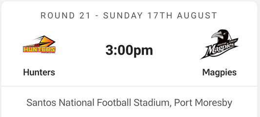 2025 Round 21 - PNG Hunters vs Souths Logan Magpies