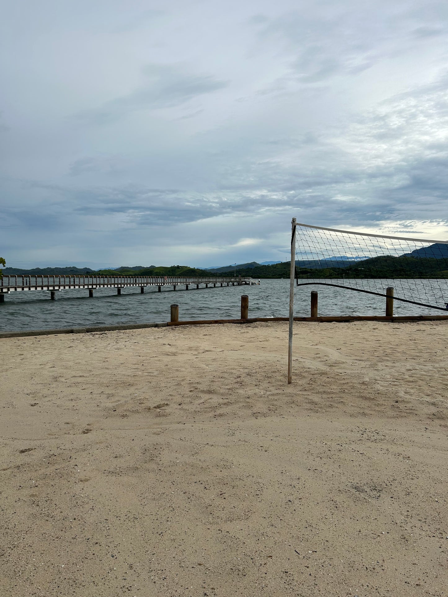 Loloata Resort view from volley ball courts to ferry terminal