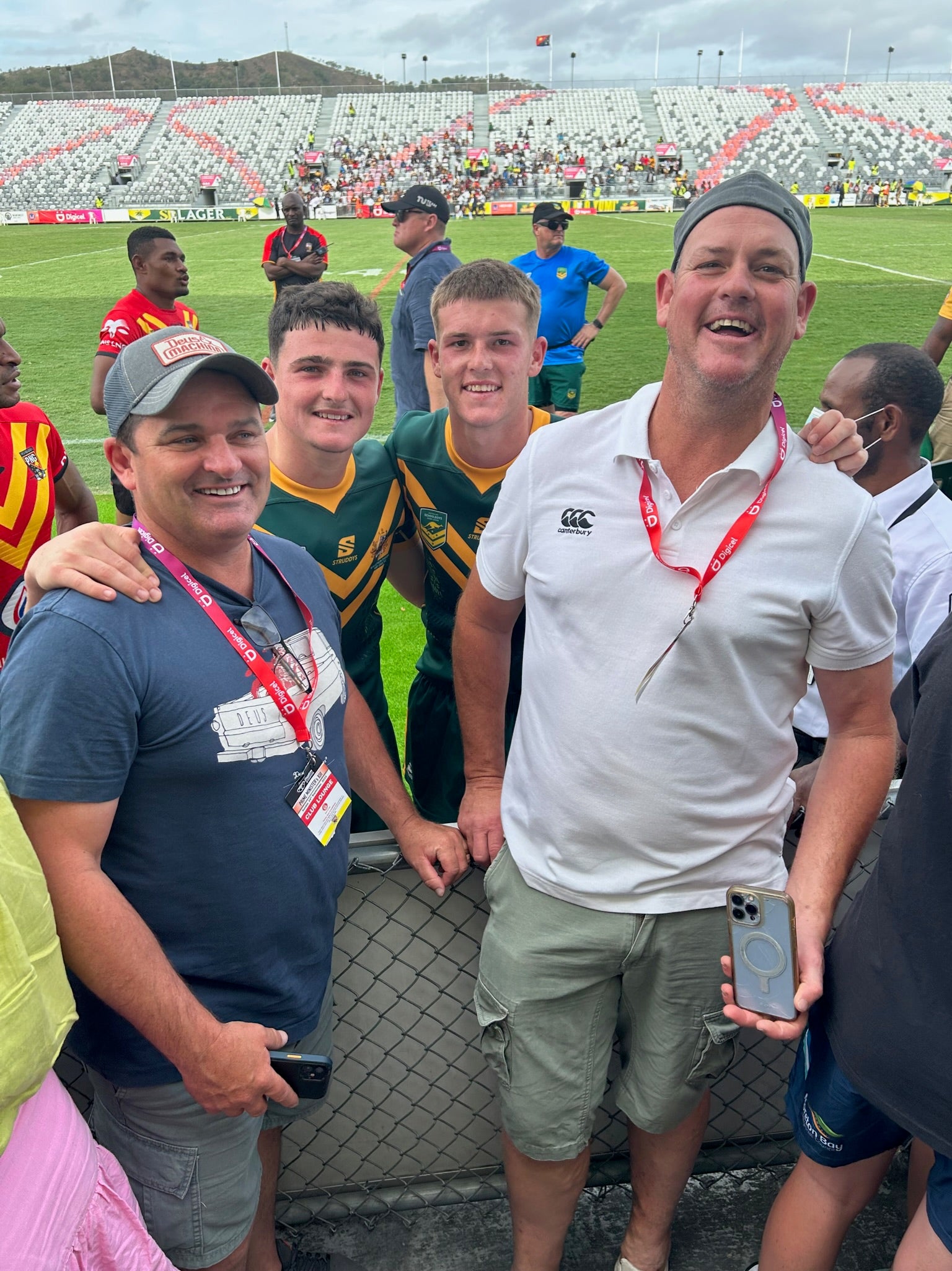 PMs13 proud fathers with their sons who played for Australia
