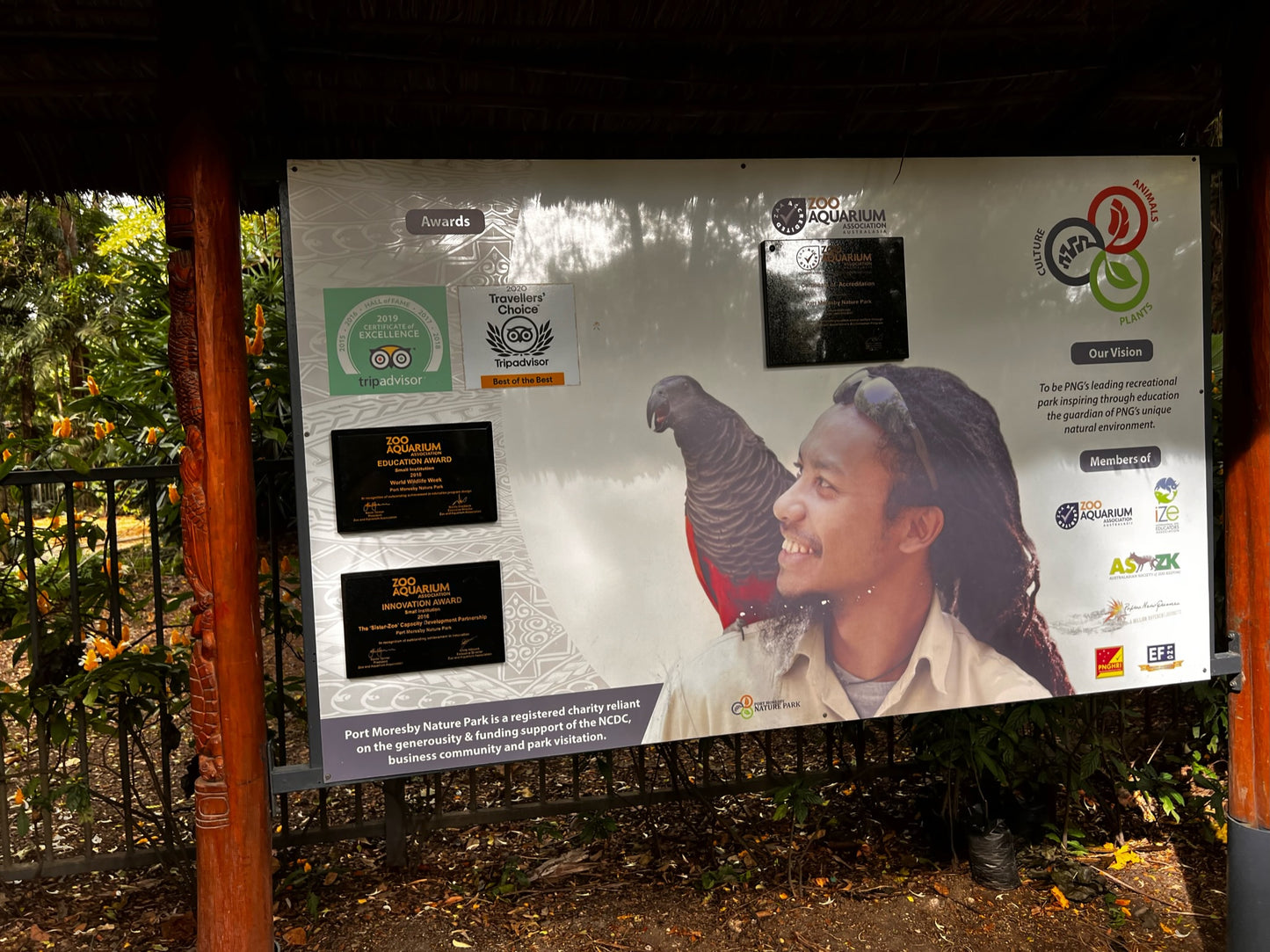 Port Moresby Nature Park awards sign
