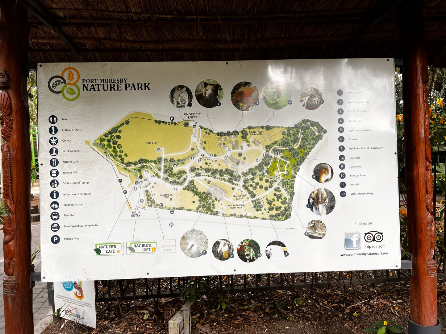 Port Moresby Nature Park map