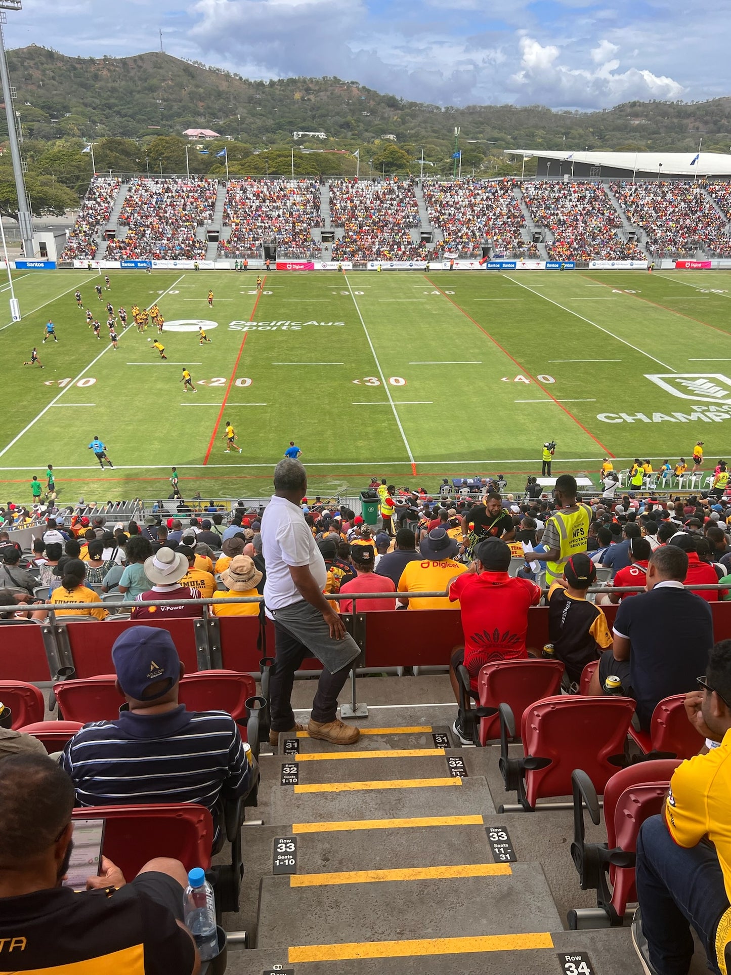 Rugby League view from vip lounge
