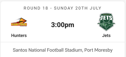 2025 Round 18 PNG Hunters vs Ipswich Jets