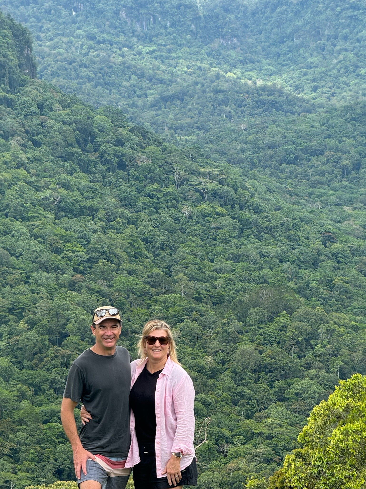 Kokoda Track Finish two people posing in front of valley